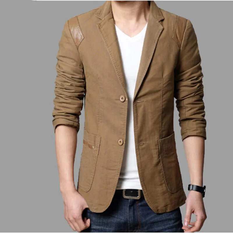 

2020 Autumn New Slim Cotton Suit Men's Casual pin pi L Small Suit Single Suit