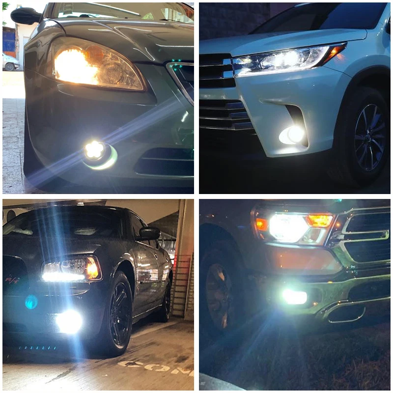 

2x H8 H11 H7 LED Bulb H1 H3 9006 HB4 Led Fog Light Daytime Running Light DRL 6000K White 12V 24V