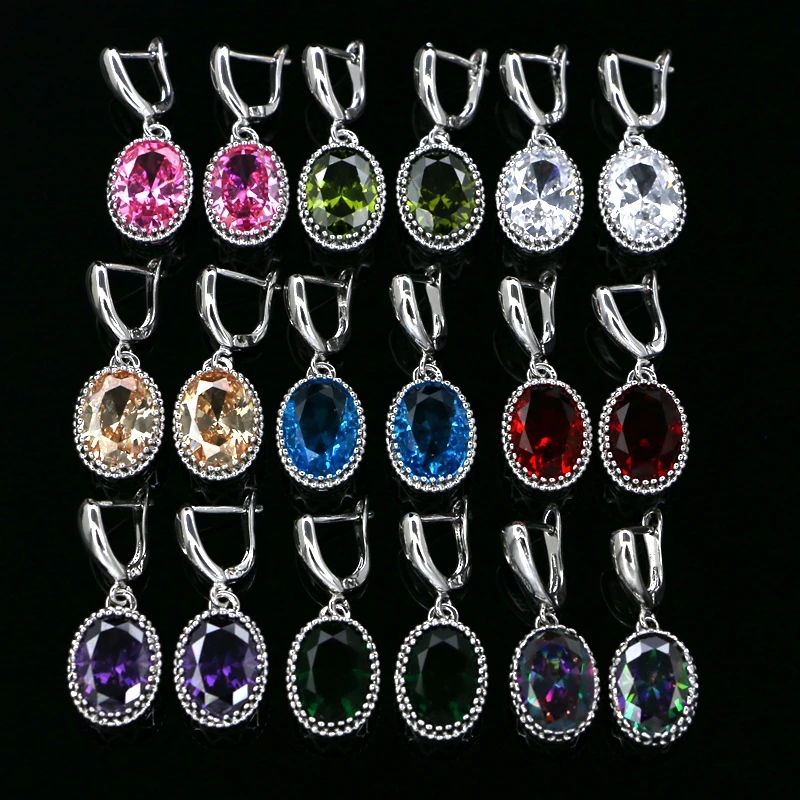 Женские серьги подвески из серебра 925 пробы с фианитом|Серьги-подвески| |