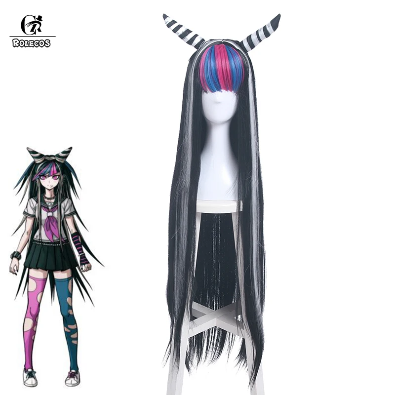 Парик для косплея ROLECOS Danganronpa Mioda Ibuki 100 см длинные прямые женские волосы смешанные