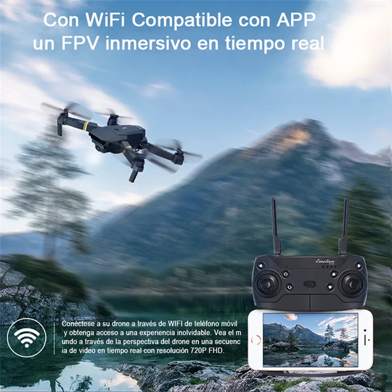 Eachine E58 Wi Fi FPV с широкоугольной камерой HD 1080P режим удержания высоты складной рычаг
