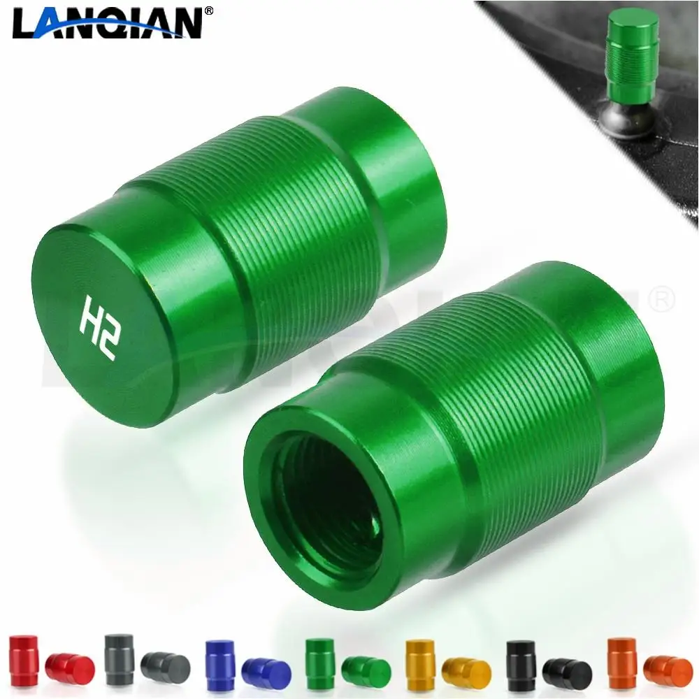 

For Kawasaki Ninja H2 H2R Motorcycle Aluminum Wheel Tire Valve Stem Caps Airtight Covers Ninja H2 H2R 2015 2016 Accessories