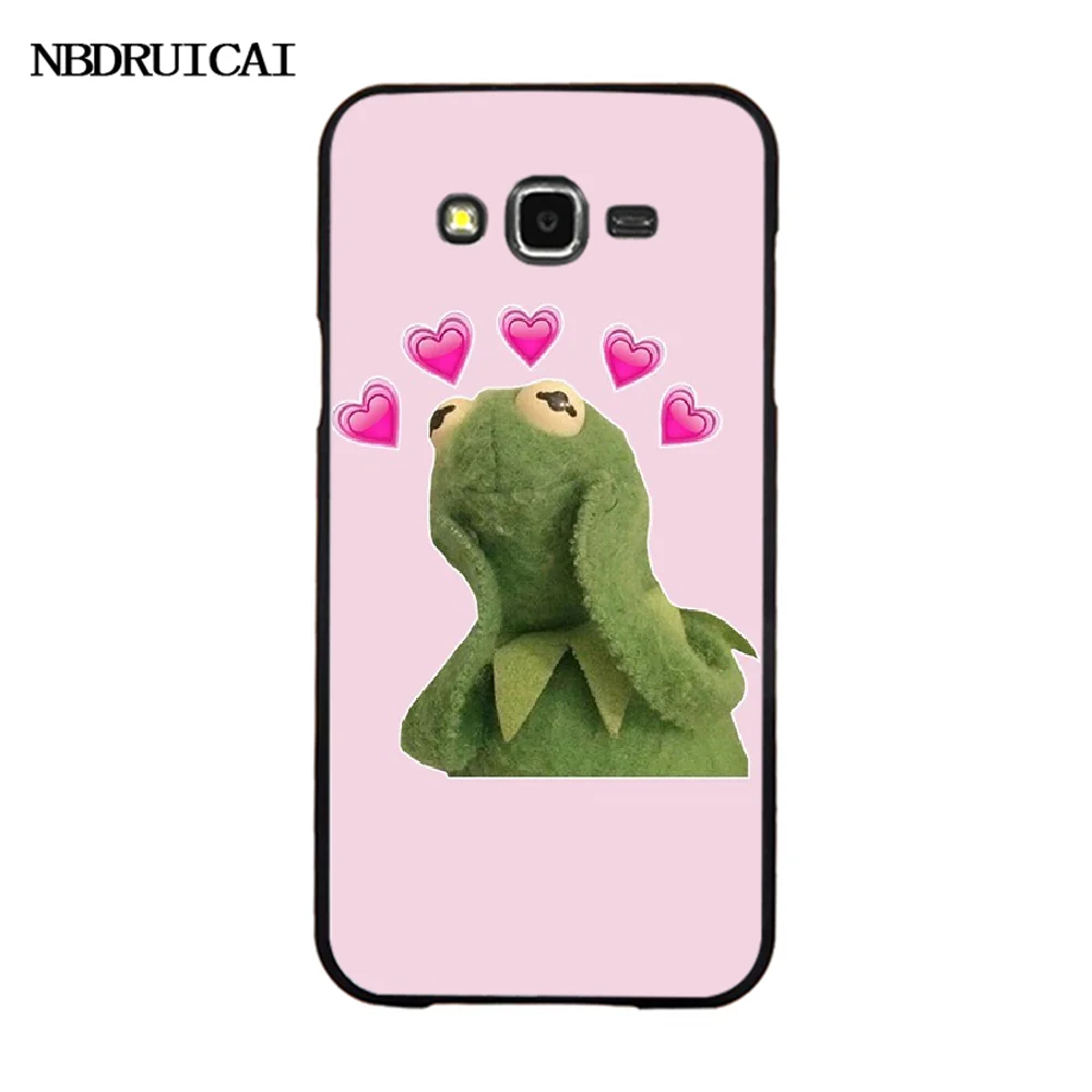NBDRUICAI kermit лягушка мем черный ТПУ мягкий резиновый чехол для телефона Samsung Galaxy J7 J8 J3
