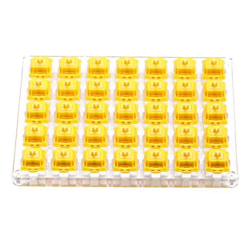 

Gateron Switches Milky Switch Housing Yellow Compatible for MX Mechanical Keyboard Switch 5pins 50g Switches