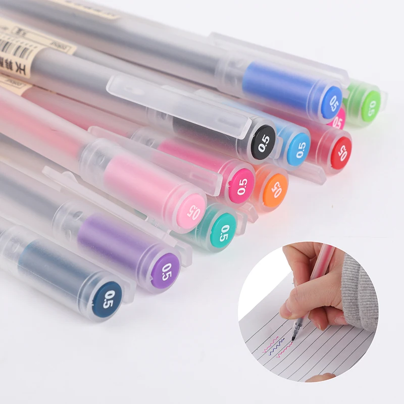 

12 Color/Set 0.5mm Colors Gel Pen School Office Supply Painting Stationery Pen