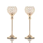 Хрустальные подсвечники, металлические подсвечники, набор свадебных праздничных украшений для дома