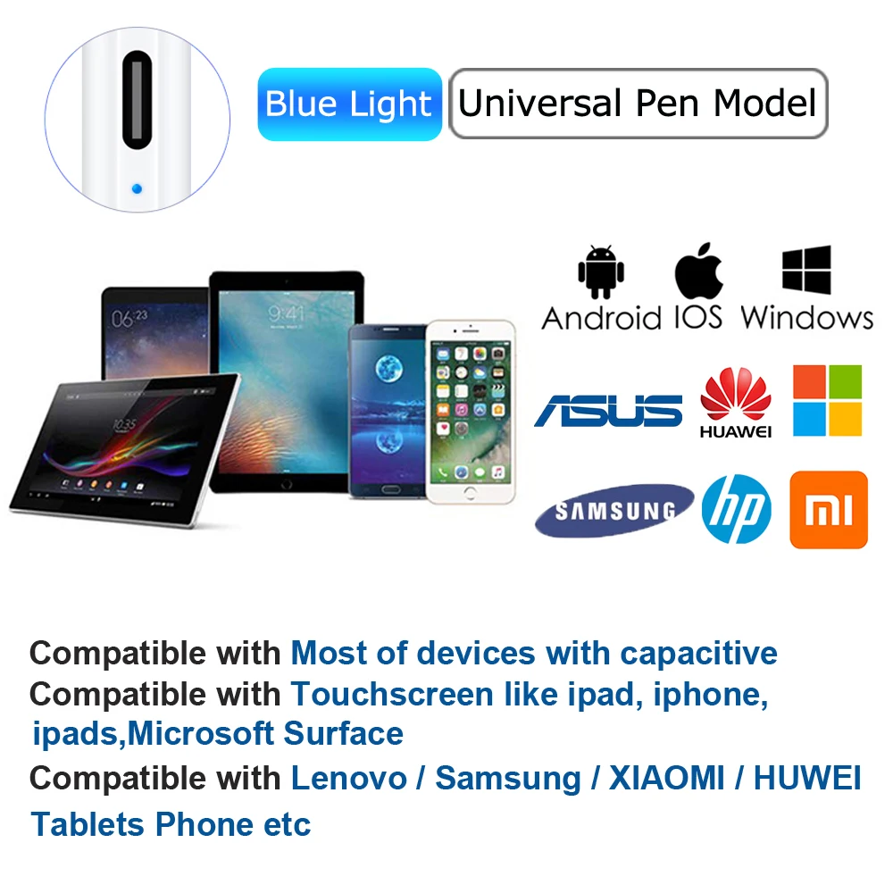 Универсальный стилус для IOS Android iPad Apple Pencil 1 2 Microsoft поверхностного планшета Xiaomi