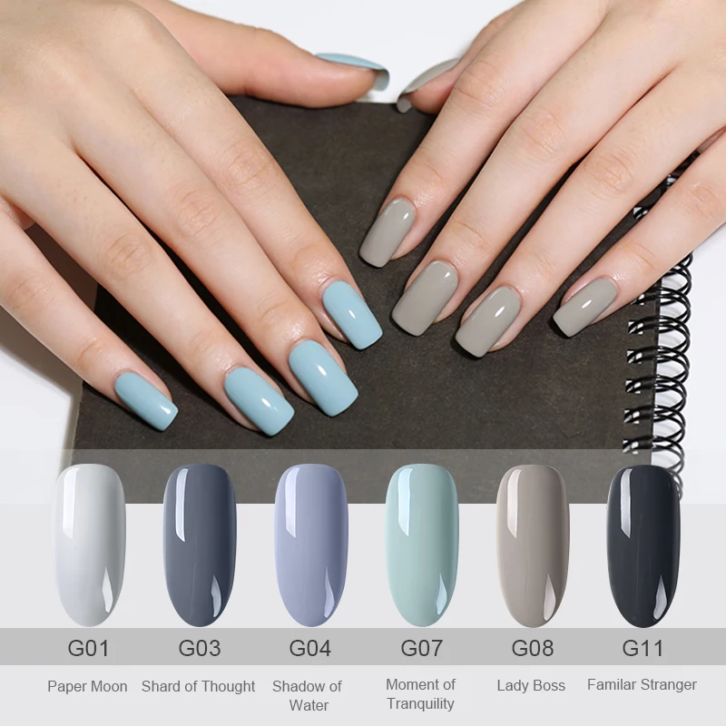 От BORN PRETTY 60 Цвет s Blue Series гель лак для ногтей Гель био Гели Soak Off УФ Лаки полу transparen