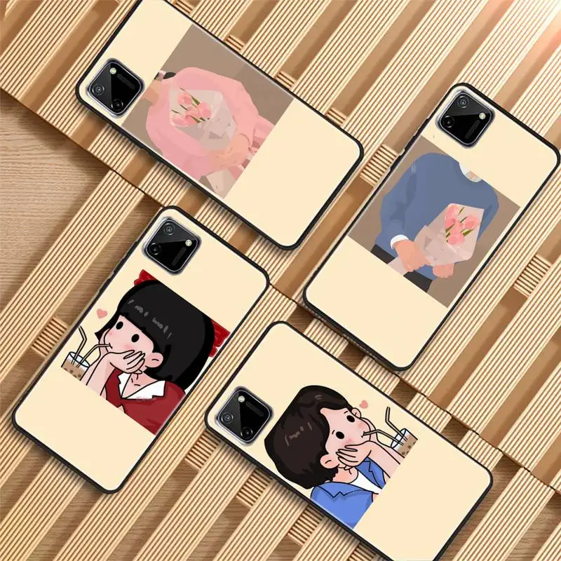Мультяшный милый парный мягкий чехол для Oppo Reno2 Z 2Z A1k 3s 71 83 Realme5 XT R9S Plus 15 17 Pro F11 11pro |