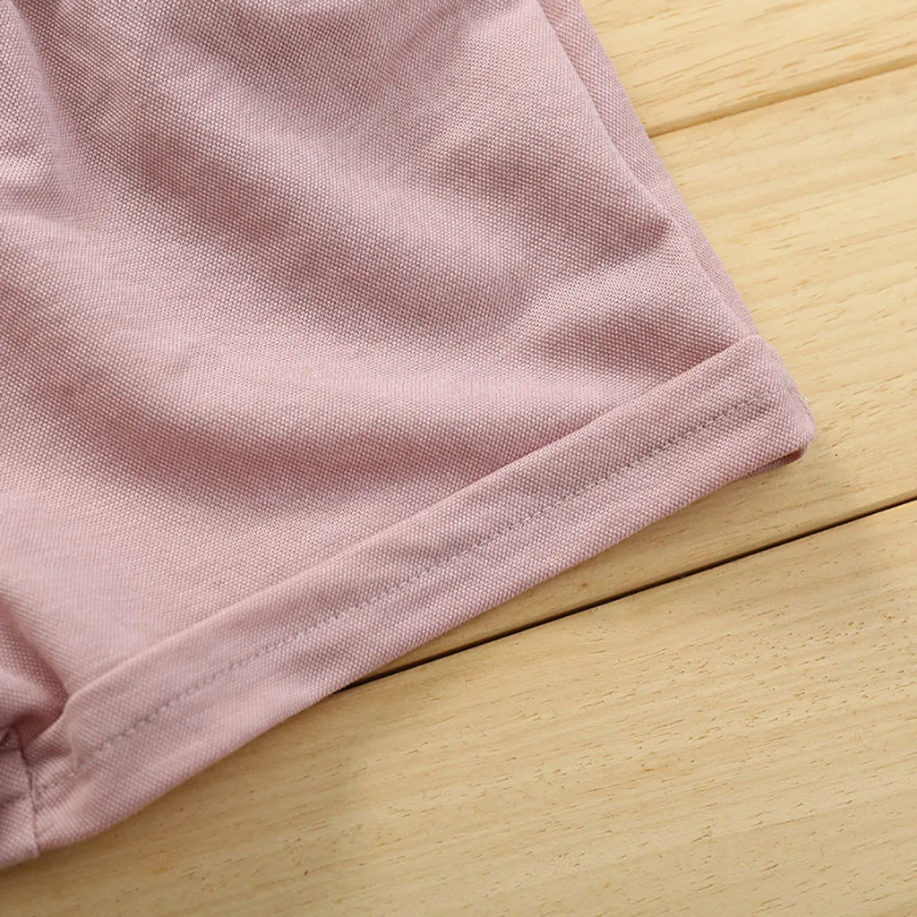 Детская модная одежда комплект для маленьких девочек хлопковый льняной Топ Без