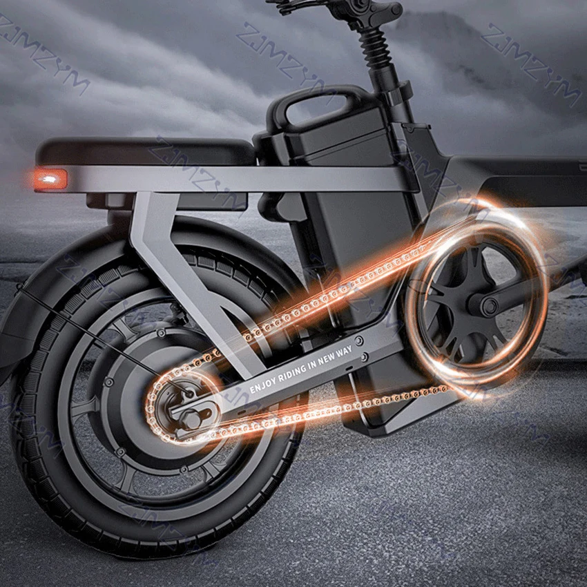 Billig Elektrische Fahrrad 48V Lithium-Batterie Faltbare Elektrische Fahrrad 14 Zoll Fett Reifen Doppel Disc Brems Dämpfung Berg Ebike
