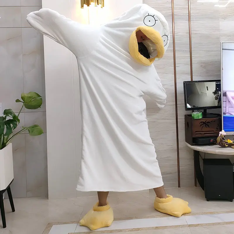 

Халат для сна, 2021, Осень-зима, утиная Пижама