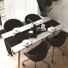 Cubierta de terciopelo de Color sólido para mesa de café holandesa, cubierta de mesa de té con bandera, armario de TV, paño Simple, toalla, mantel, 1 unidad (4)