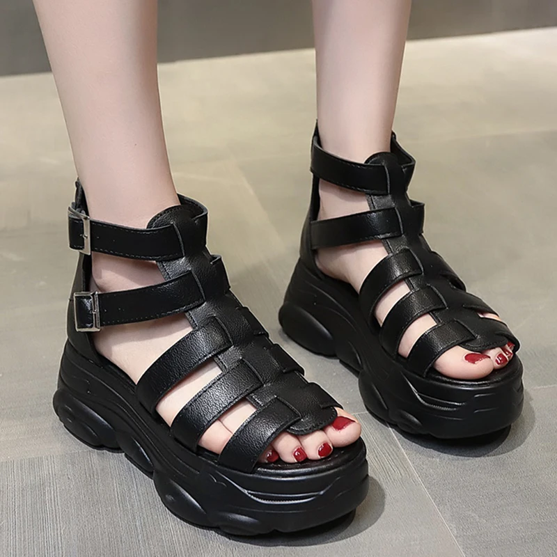 

Women Cool Boots 2021 Summer Fashion Platform Outdoor Casual Sandalia Female Sandals Beach Shoes Ladies Roman Thick High Heels