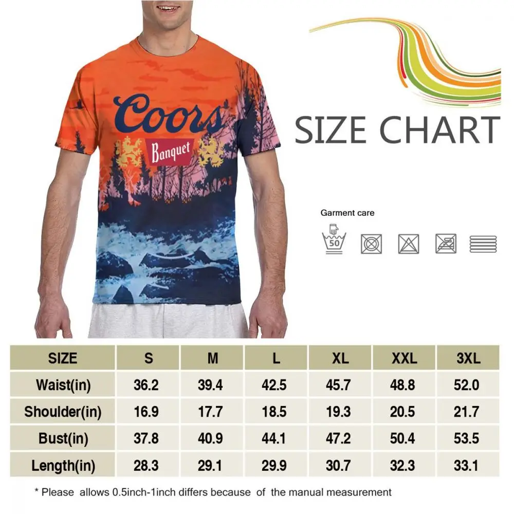 

Coors Light Sleeve Basic Short T-Shirt For Adults Men