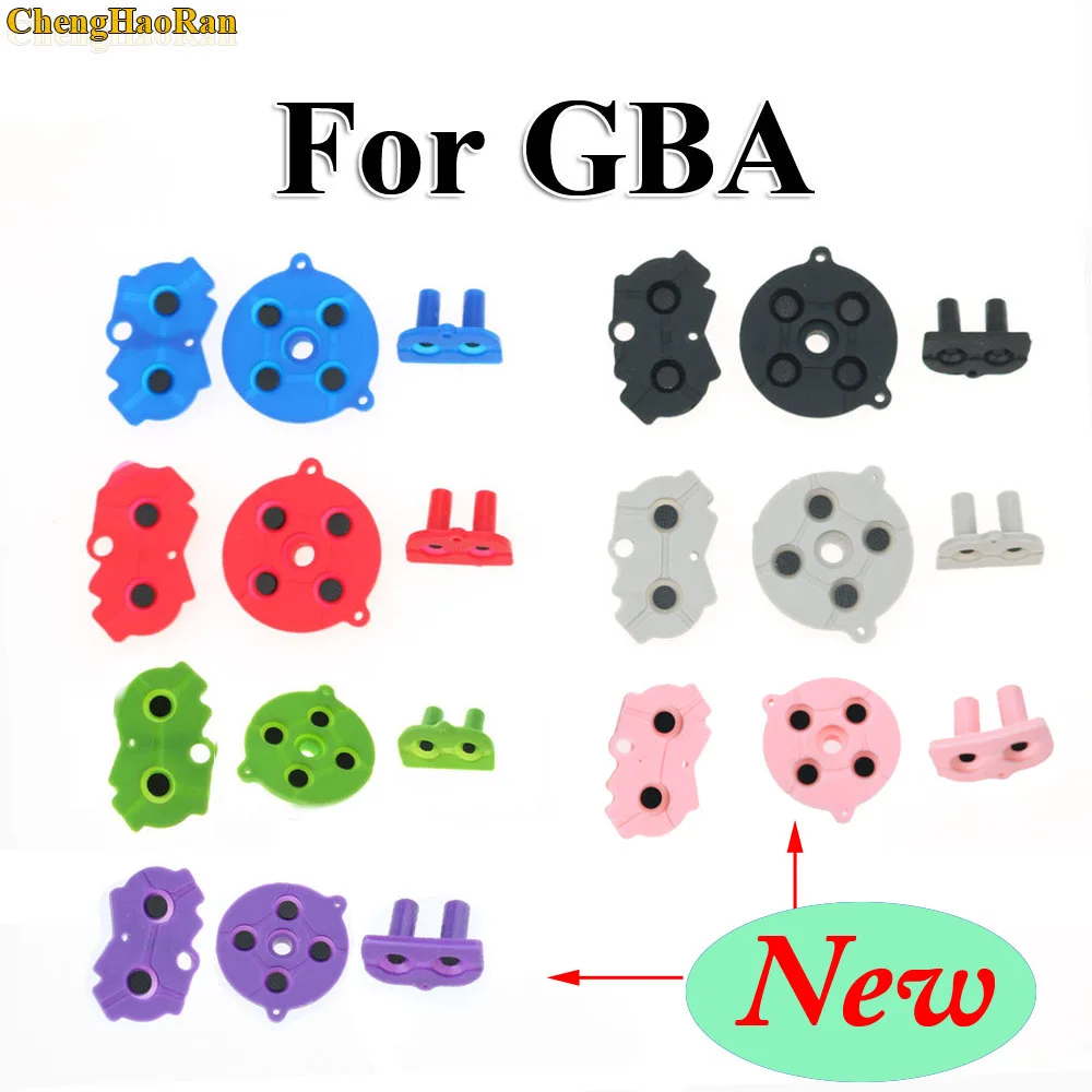 2sets High Quality Colorful For Nintendo Game Boy GBA Advance Button Silicone Rubber Conductive Contacts AB Select Start D pad