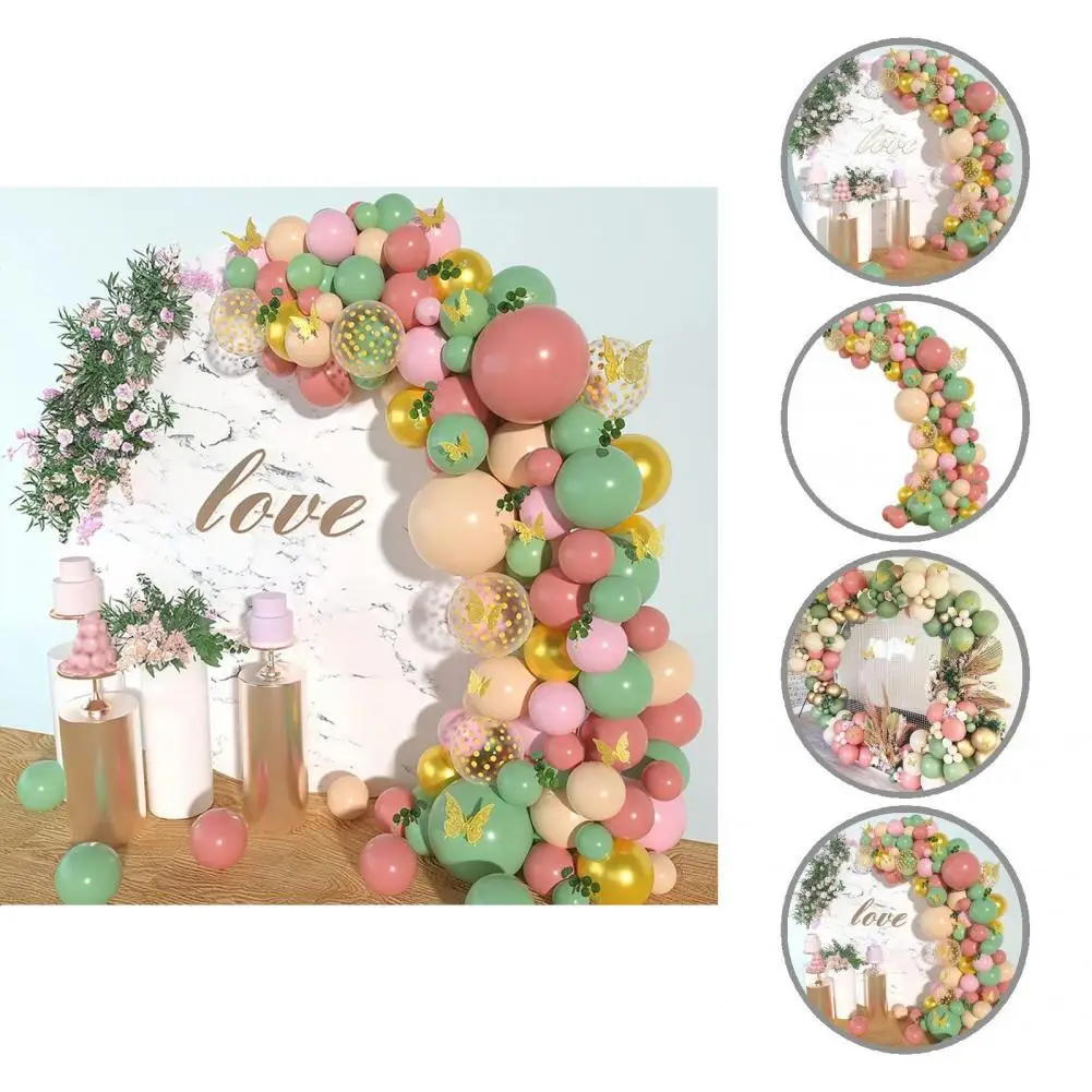 

1 Set Interesting Happy Festival Balloon Arch Set Wide Application Balloon Arch Set Bright-colored for Wedding