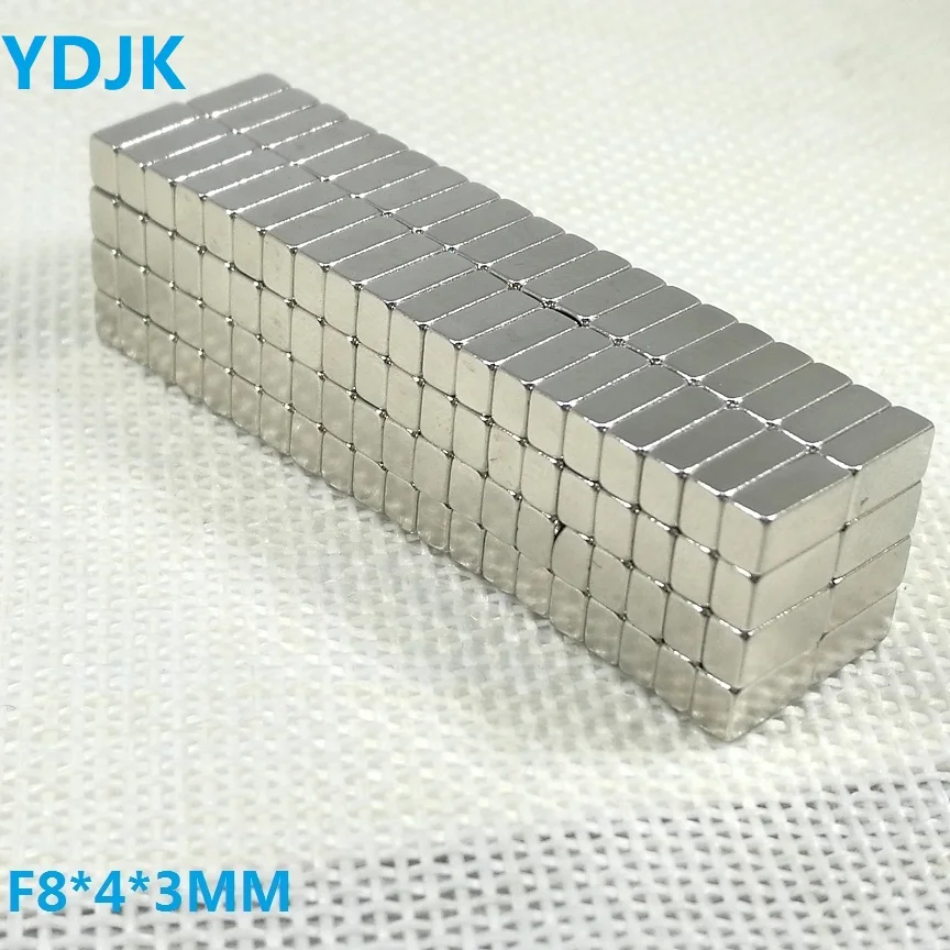 10 20 50 шт./лот N35 Неодимовый магнит 8*4*3 Мощный NdFeB 8x4x3 сильный блок постоянные