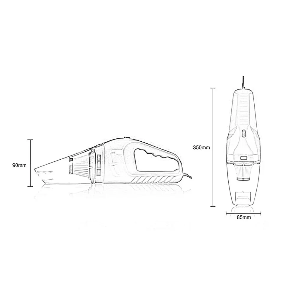 

Portable 120W 12V Car Vacuum Cleaner Handheld Mini Vacuum Cleaner Super Suction 5m Cable Wet And Dry Dual Use
