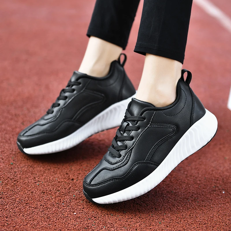 

2020 Spring Chunky Sneakers Women PU Leather Platform Creepers Casual Shoes Ladies Breathable Fashion Shoes zapatos de mujer