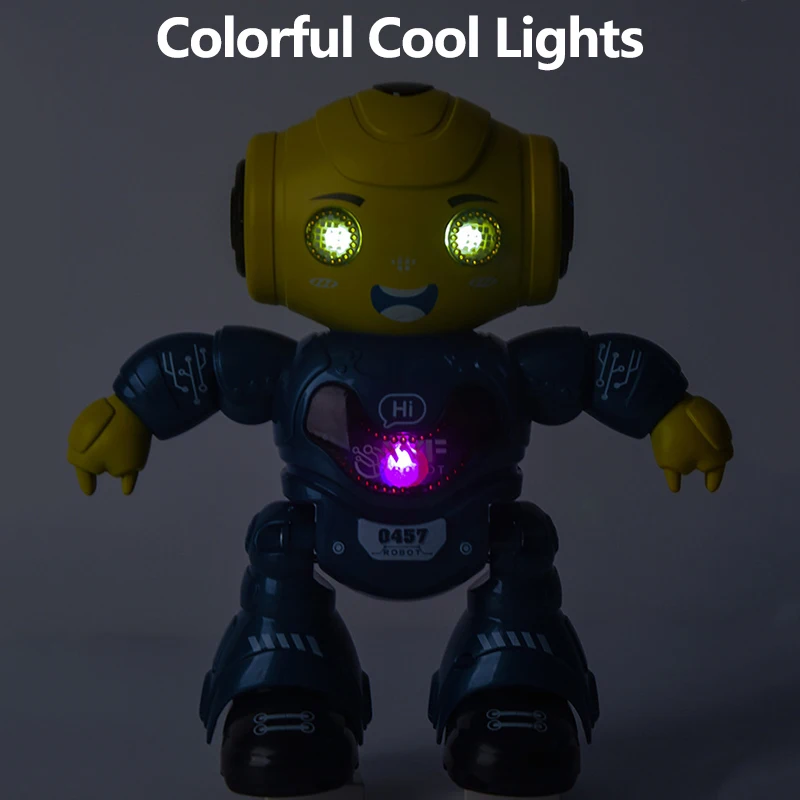 

Smart Programming Remote Control Robot Walking/Gliding Switch Flexible Joint Multiple Action Cool Light Puzzle Entertain RC Toys