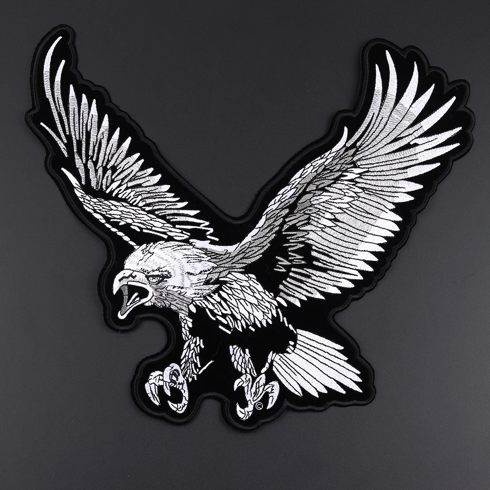 

High Quality Big Eagle Wings Patches Embroidered Biker Motorcycle Iron on Patch DIY for Clothes Badge Fabric for Clothes Sticker