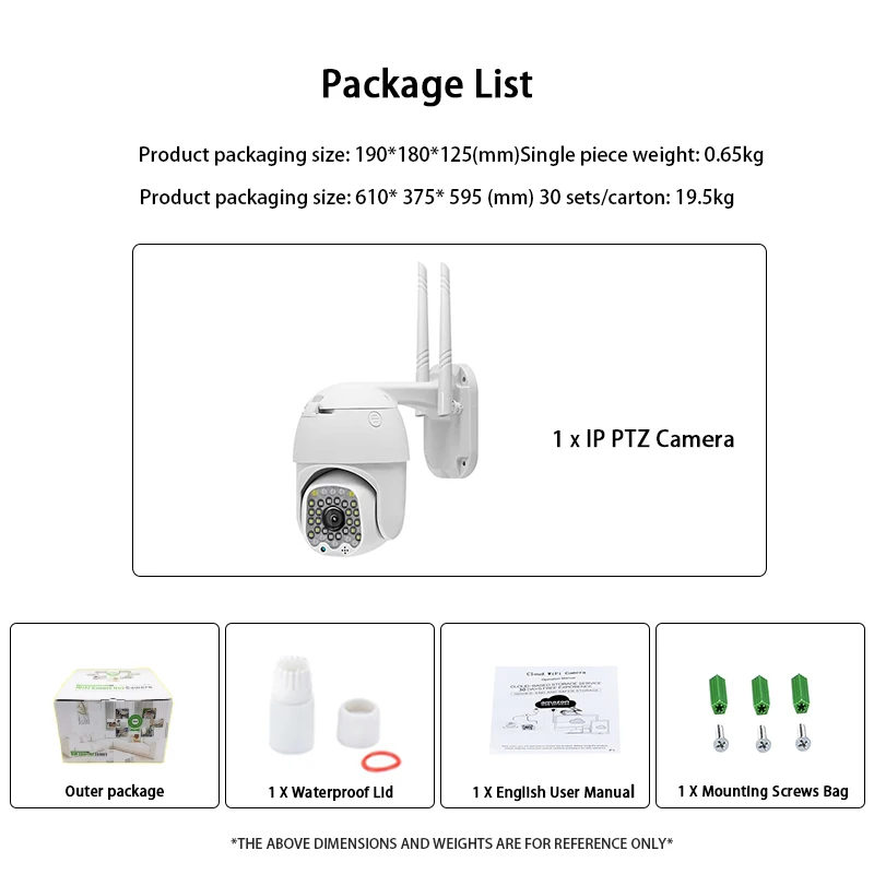 V380 Pro App P2P 1080P 2.5INCH PTZ High Speed Dome Doual Light Source Wireless WIFI Two-way Audio TF Card Camera Monitor | Безопасность