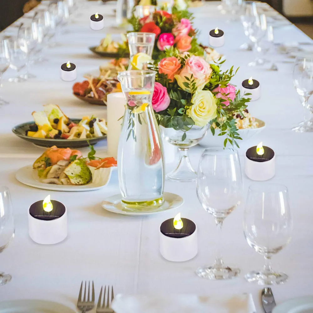 Солнечная энергия светодиодные свечи беспламенная электронная лампа ночник