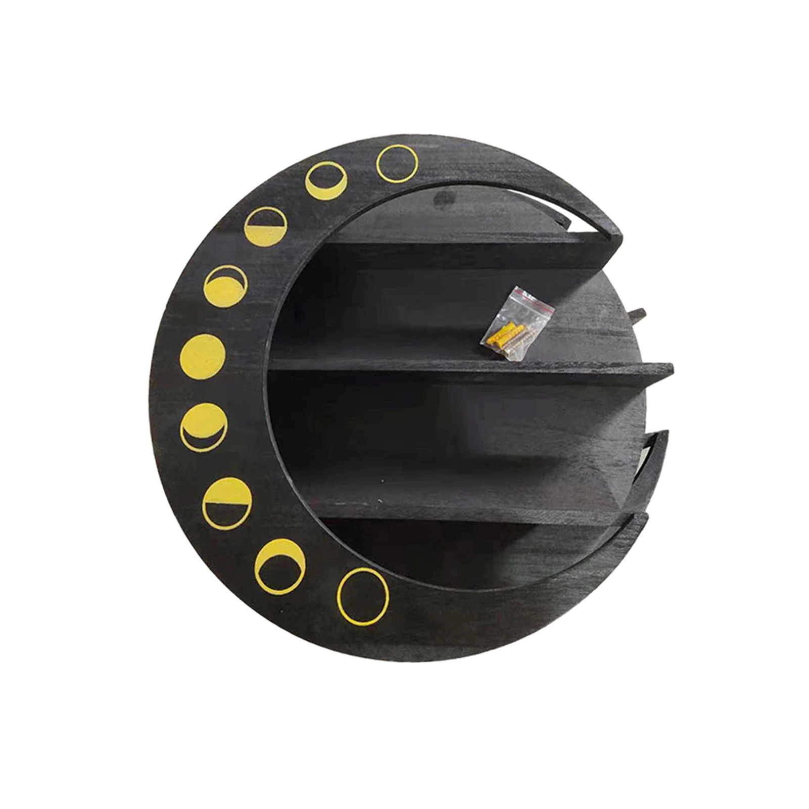 

1 шт. изысканный Настенный декор в форме Луны, деревянная настенная стойка для хранения, держатель, деревянные подвесные полки, украшение дл...