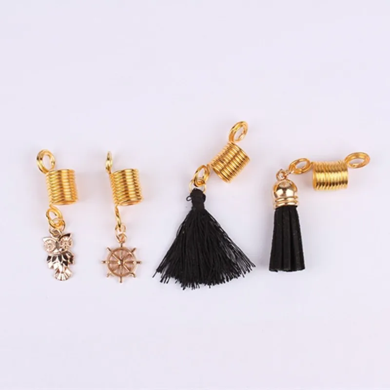 Кольцо для волос дреды аксессуары бисер дредов Бисер плетения женщин Золотая