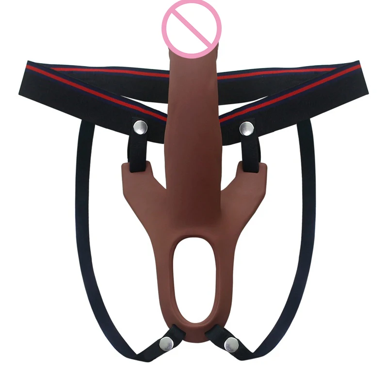 Страпон фаллоимитатор для мужчин полый пенис жгуты наборы пар Силиконовый