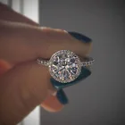 Женское кольцо с натуральным драгоценным камнем ААА карат, 14 к, белое золото, обручальное кольцо, 14 к, Золотое кольцо