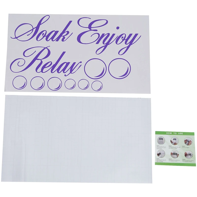 Замачивание Расслабление Наслаждайтесь ванной стены искусства стикер ПВХ