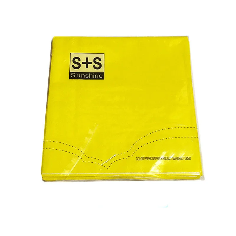 Napkins 20pcs 65 шт Свадебные украшения для дня рождения желтая одноразовая посуда чашки тарелки бумажные трубочки, принадлежности для вечеринки подарок для детского душа - Цвет: Napkins 20pcs