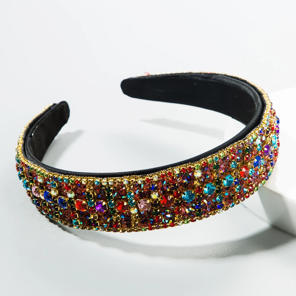 

Sparkly Padded Rhinestones Headbands For Women Crystal Luxurious Limited Edition Hairbands Bejewled Colourful Hair Accessories