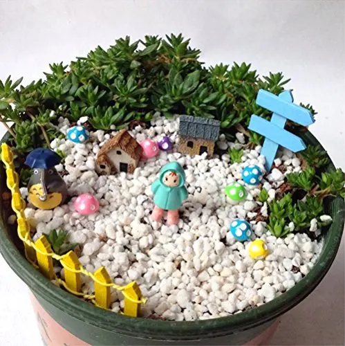 12 штук украшения для кукольного домика сказочный сад красочные маленькие грибы