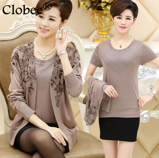 Женский трикотажный свитер с длинным рукавом большие размеры |