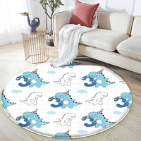 round rugs flannel childrens carpets 2021 new cute animal kids for baby home kitchen door floor bath mats tapis chambre enfant