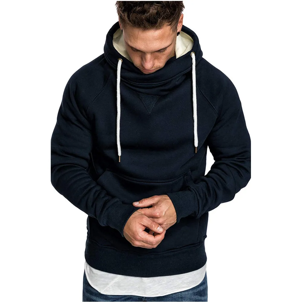 

Men Sweatshirts Spring Autumn New Men's Hooded Fashion Embroidery Stitching Solid Sweatshirts Fashion Mens Velvet Hoodie
