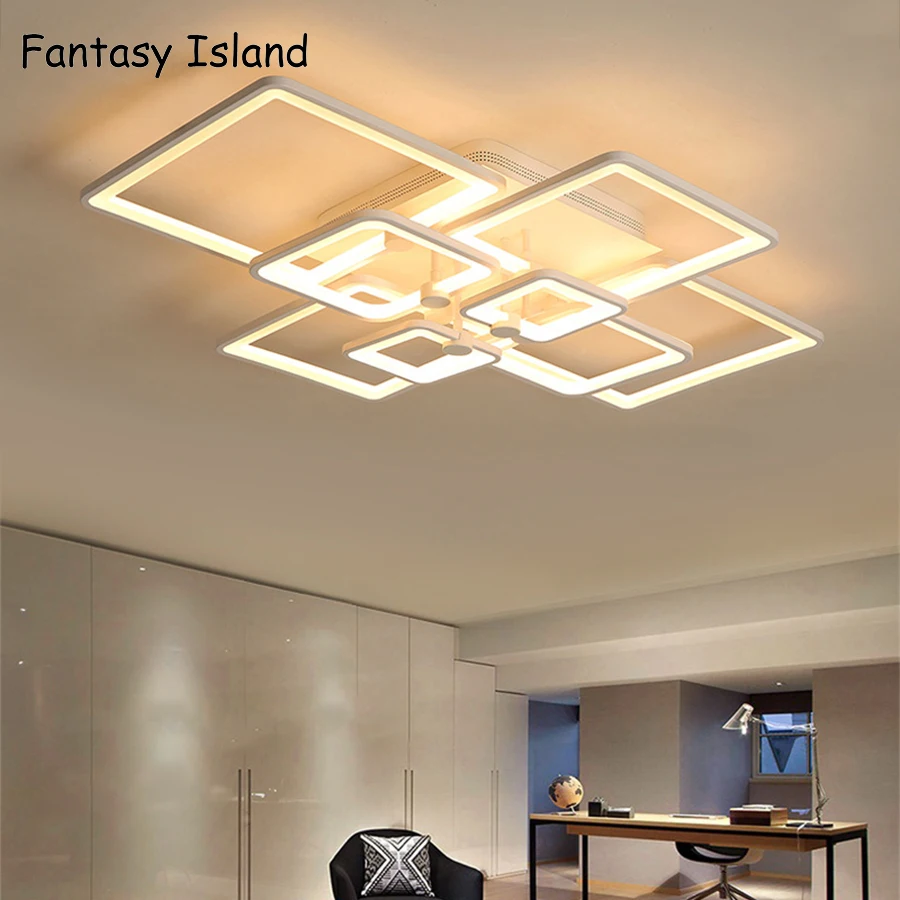 Роскошная белая люстра для кухни гостиной офиса современная с дистанционным