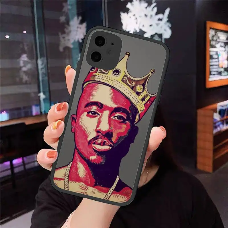 

2Pac Great hip-hop artist Phone Cases Matte Transparent for iPhone 7 8 11 12 s mini pro X XS XR MAX Plus cover funda