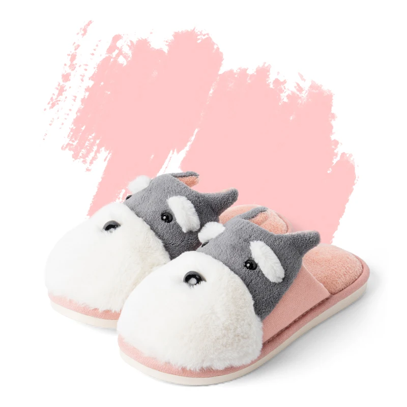 

Whoholl Women Winter Slippers Lovely Cartoon Panda Home Floor Soft Stripe Slippers Female Shoes Slippers Chaussures Femme 36-41