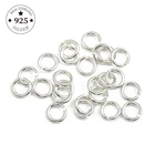 Незамкнутые соединительные кольца для сережек из серебра 925 пробы, 3-6 мм