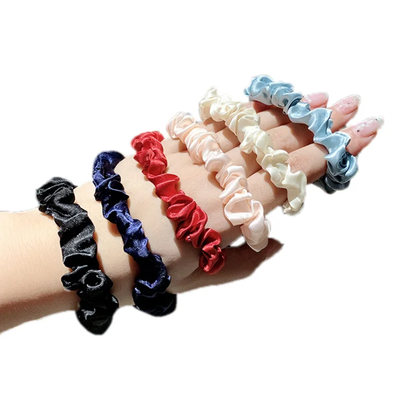 6 шт./компл. резинка для волос женщин и девочек Резинка обтянутая тканью Резиновые