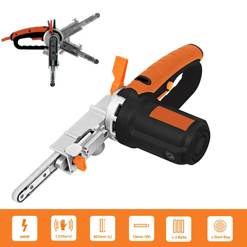 Небольшая бытовая ручная ленточная шлифовальная машина многофункциональная