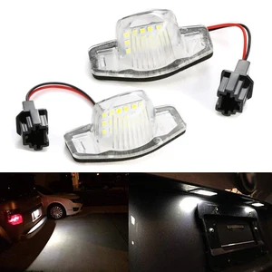 2pcs led License Plate Light Canbus Number Lamp For Honda Crosstour CR-V CRV FR-V HR-V Jazz Fit 2002-2014 Odyssey Stream Logo