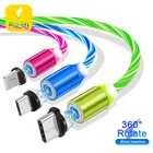 Магнитный кабель Type-C, Micro USB, 360 , J7 Pro, M01 CORE, 1 м, 2 м, Galaxy S7, S6, S5, для Samsung Galaxy A02, A3, J2, J5