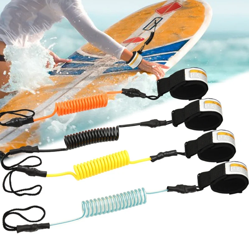 

Balight Surfboard Boat Leash Elastic Surfing Kayak Leash Rope Rotatable Coiled Spring Safety Paddle Ankle Leg Stand Up Rope