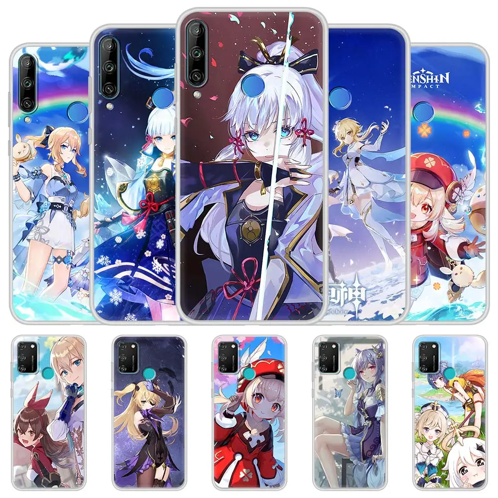 

Silicone Case Coque For Honor 30 Youth 10 9X Lite 20 Pro 8X 30i Play 9A 9C 9S 20e 20S 8S 2020 Soft Cover Genshin Impact Hot Game
