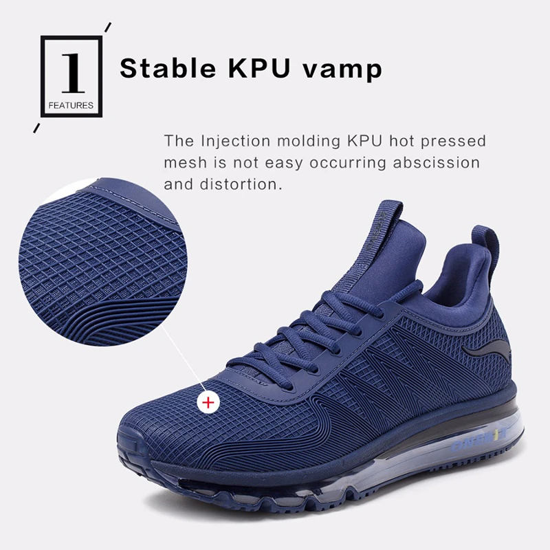 ONEMIX Men's Trainers Air Cushion Running Shoes Safety Athletic Sneakers Casual Sports Shoes for Outdoor Walking Training